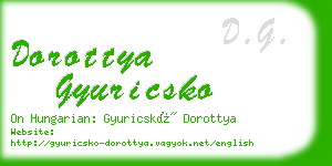 dorottya gyuricsko business card